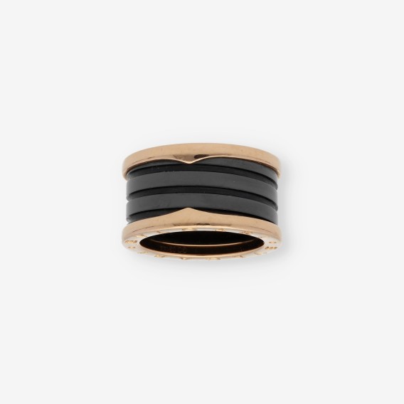 Anillo Bulgari BZero cerÃ¡mica de 4 bandas con caja