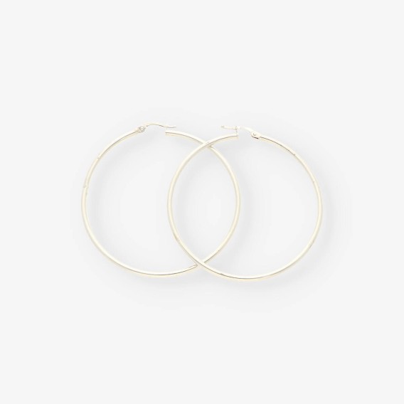 Pendientes aros oro blanco