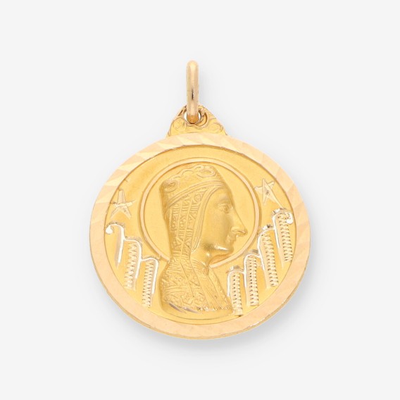 Medalla virgen de Montserrat oro