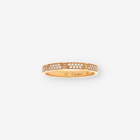 Anillo oro rosa y pave bri Love CARTIER