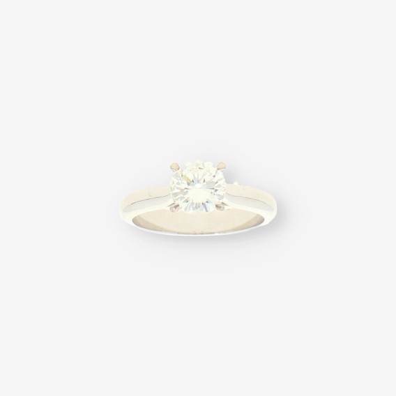 Anillo oro blanco y bri aprox. 1,15 Qt.