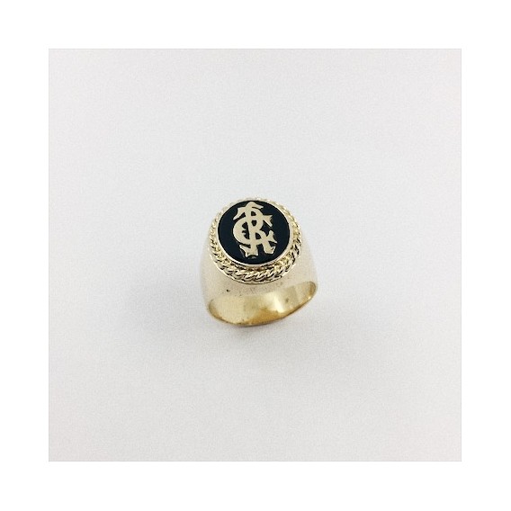 Anillo sello para caballero en oro