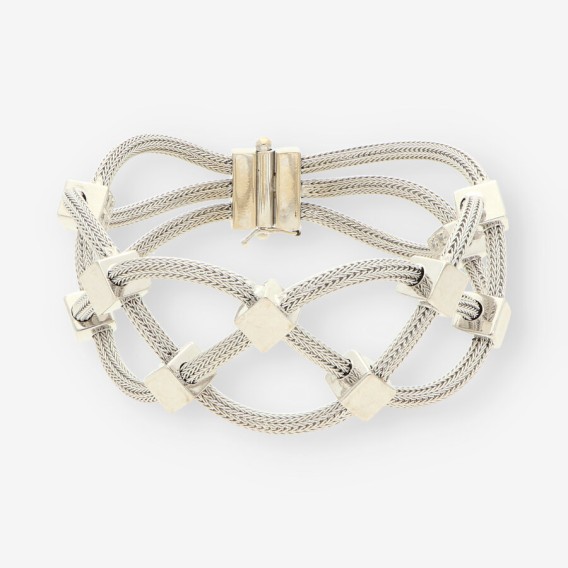 Pulsera oro blanco y brillantes