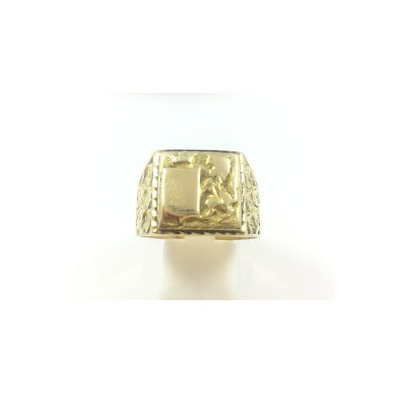 Anillo sello en oro para caballero