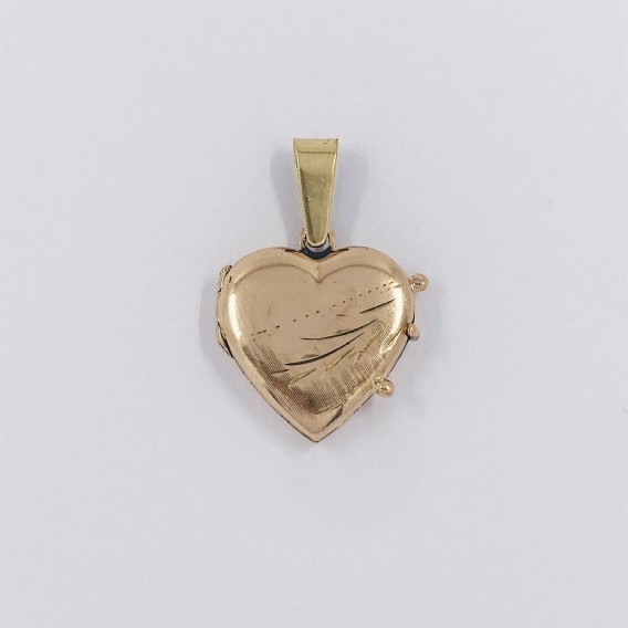 Colgante corazÃ³n en oro 18kt.