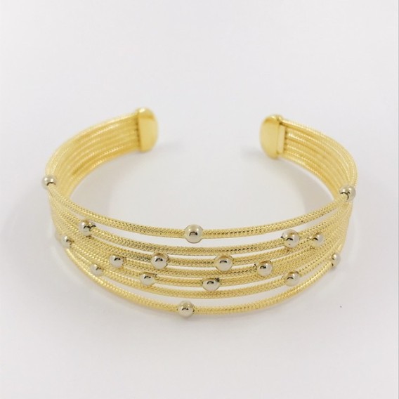 Pulsera rÃ­gida en oro 18kt