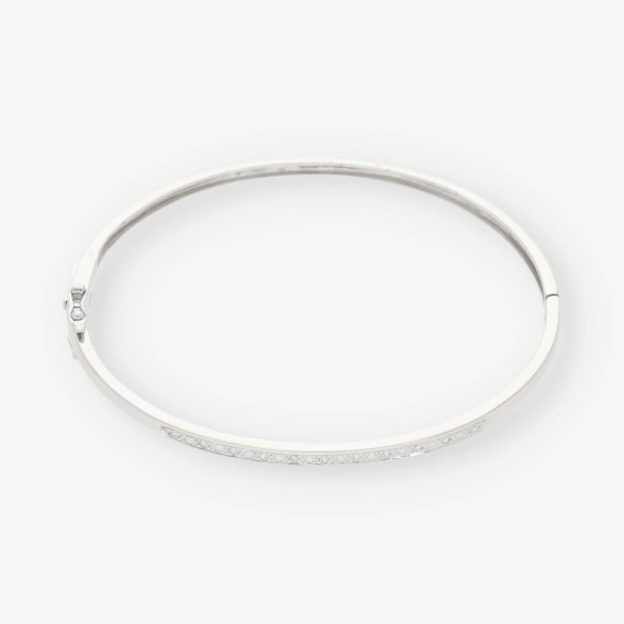 Pulsera de oro blanco 18kt con brillantes