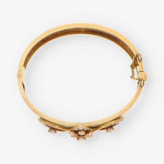 Pulsera vintage en oro 18kt y diamantes