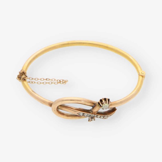 Pulsera vintage en oro 18kt con diamantes