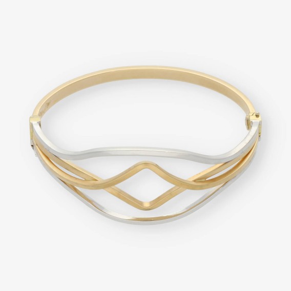 Pulsera esclava en oro bicolor 18kt