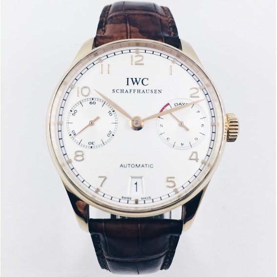 IWC Schaffhausen PortuguÃ©s automatic 7 days oro rosa