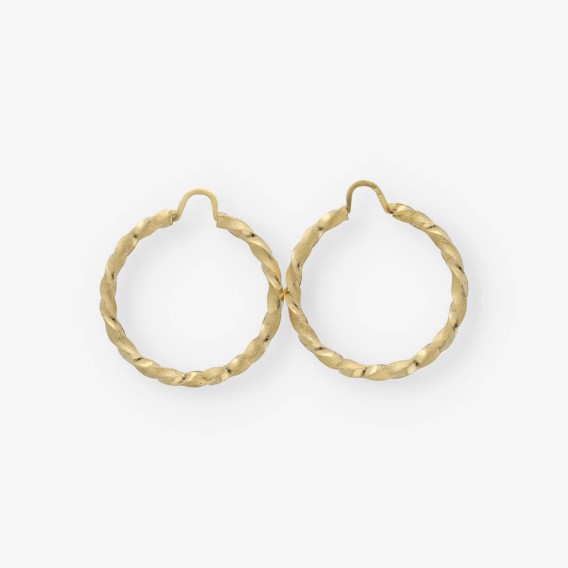 Pendientes aro en oro 18kt