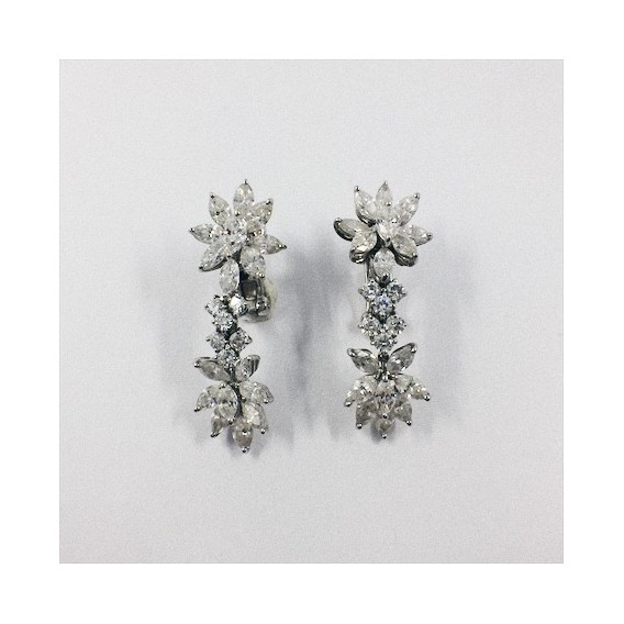 Pendientes de oro blanco y diamantes