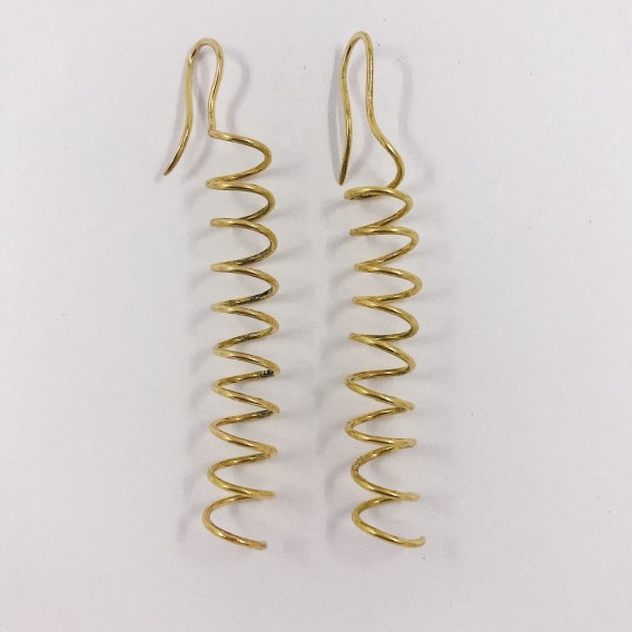 Pendientes muelle en oro 18kt