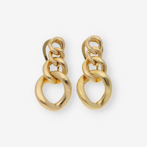 Pendientes largos en oro 18kt