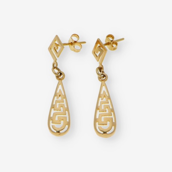 Pendientes largos en oro 18kt