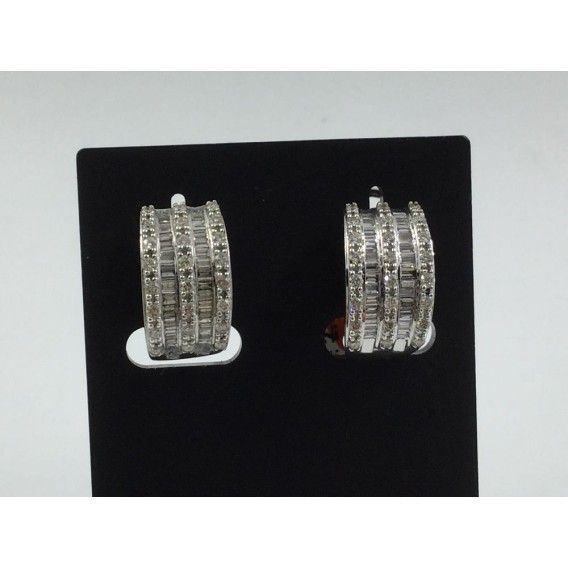 Pendientes en oro blanco con diamantes