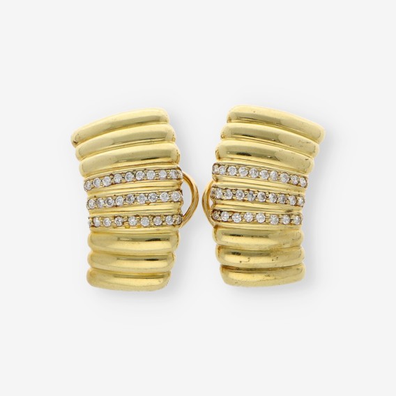 Pendientes en oro 18kt con Brillantes