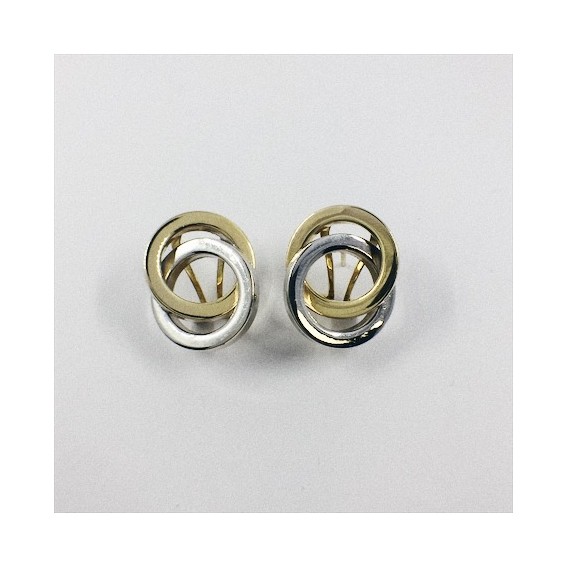 Pendientes de oro blanco y amarillo