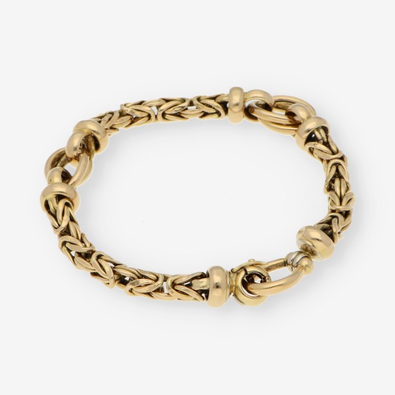 Pulsera de espiga en oro 18kt