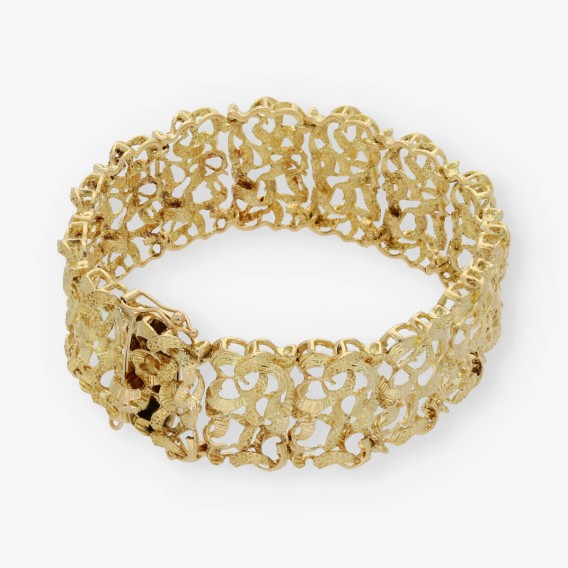 Pulsera semirrÃ­gida en oro 18kt