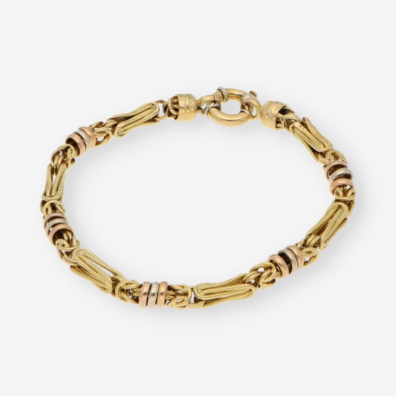 Pulsera de espiga en oro 18kt