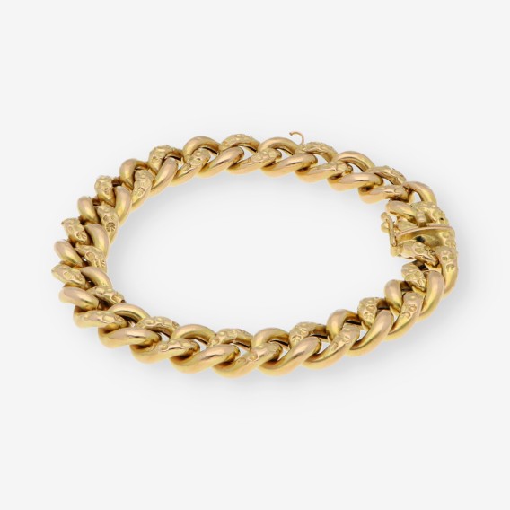 Pulsera barbada en oro 18kt