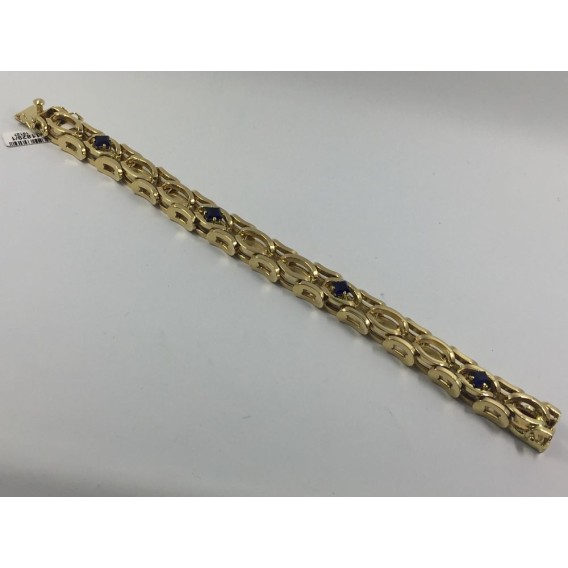 Pulsera de oro y zafiros