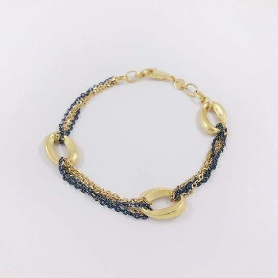 Pulsera en oro bicolor 18kt