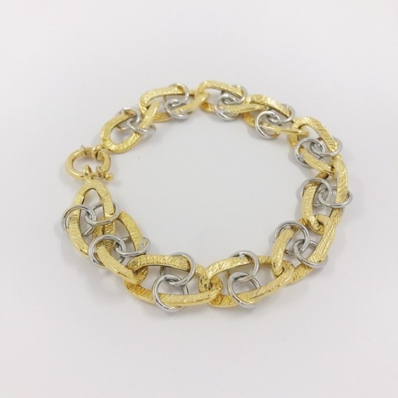 Pulsera en oro bicolor 18kt