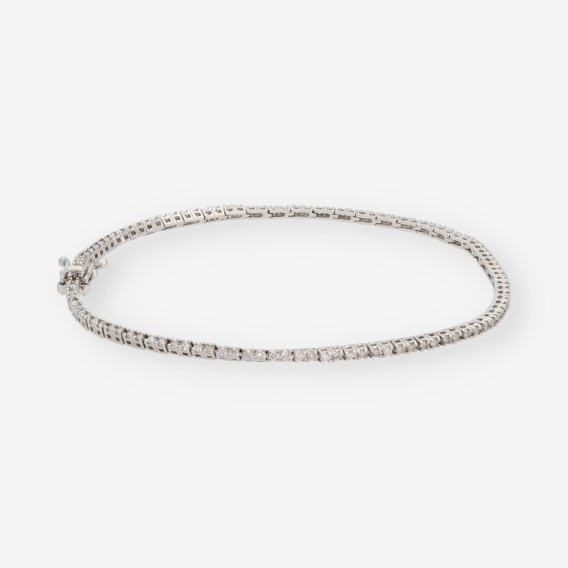 Pulsera riviere oro blanco 18kt y brillantes