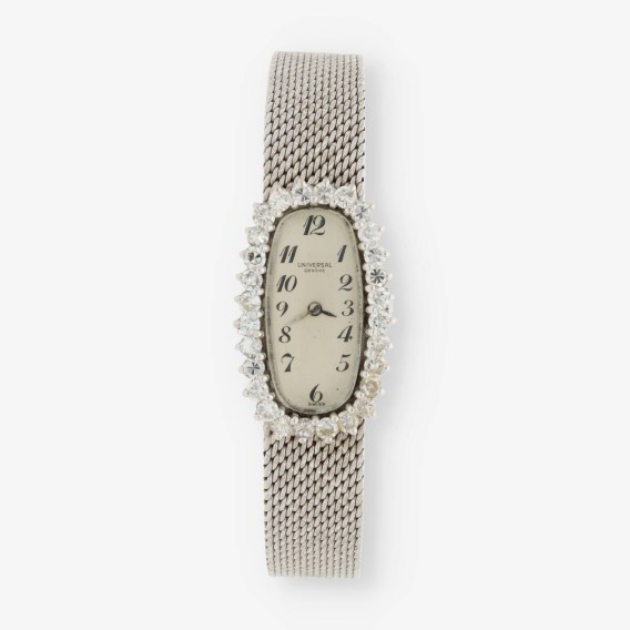 Reloj universal para dama en oro blanco 18kt