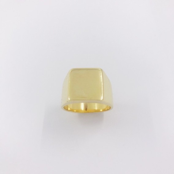 Anillo sello cuadrado en oro 18kt