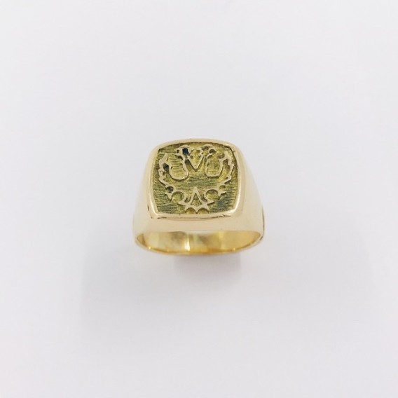 Anillo sello en oro 18kt