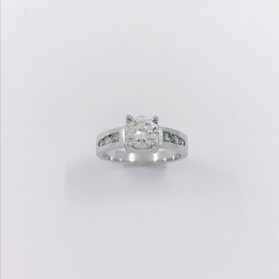 Anillo oro blanco 18kt y Brillantes