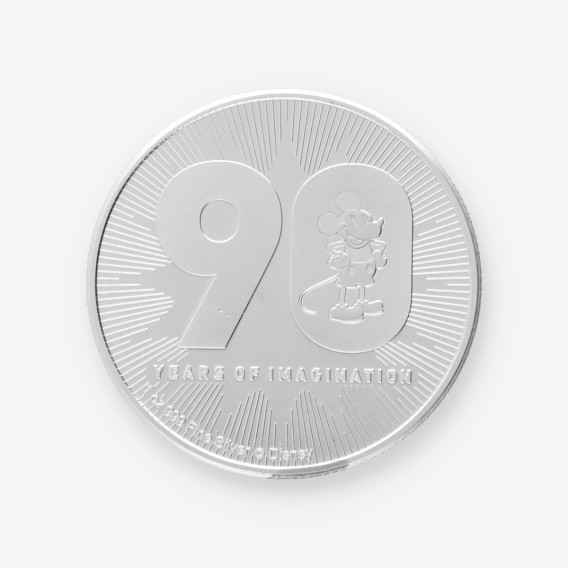 Moneda de plata Disney 90 aÃ±os de imaginaciÃ³n