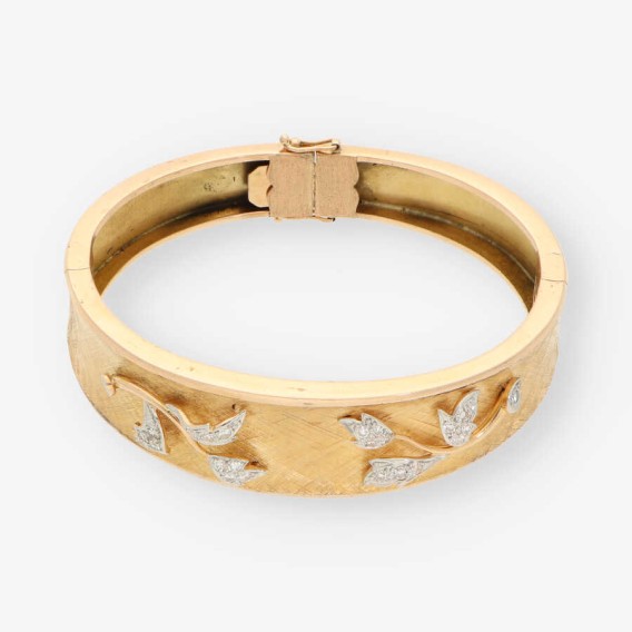 Pulsera vintage en oro 18kt y brillantes