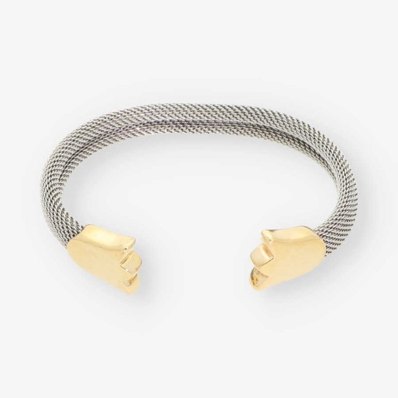 Pulsera esclava Tous en acero y oro 18kt