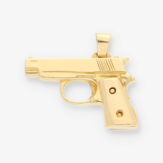 Colgante revolver oro