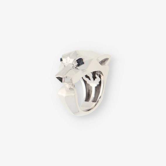 Anillo pantera oro blanco