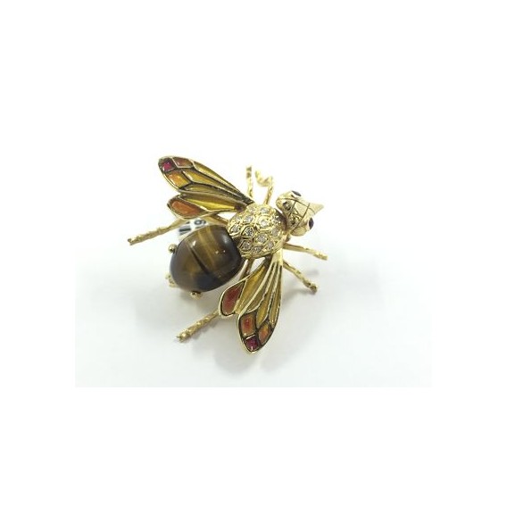 Broche de oro en forma de abeja