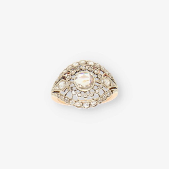 Anillo vintage oro y diamantes