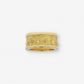 Anillo ancho macizo en oro 18kt | Comprar anillos de segunda mano