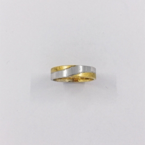 Anillo bicolor en oro 18kt | Comprar anillos de segunda mano