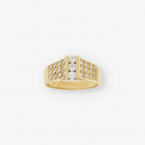 Anillo en oro 18kt con brillantes | Comprar anillos de segunda mano