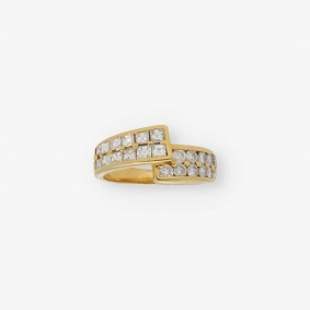 Anillo en oro 18kt con diamantes | Comprar anillos de segunda mano