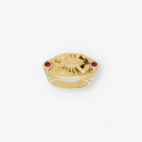 Anillo sello escorpión en oro 18kt | Comprar anillos de segunda mano