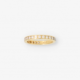 Anillo Tiffany en oro 18kt con brillantes | Comprar anillos de segunda mano