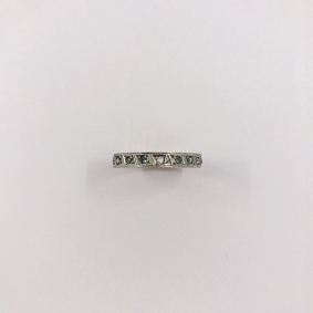 Anillo vintage bicolor en oro 18kt con diamantes | Comprar anillos de segunda mano