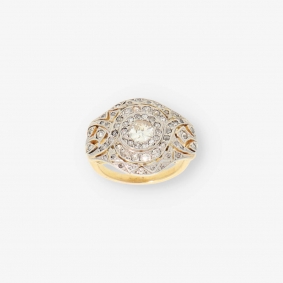 Anillo vintage en oro 18kt con Diamantes | Comprar anillos de segunda mano